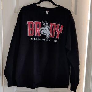 Black Tom Brady Graphic Sweatshirt